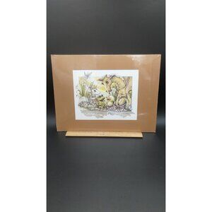 Jody Bergsma Print Signed Framed I'm In Search of Myself Animal Friends Children